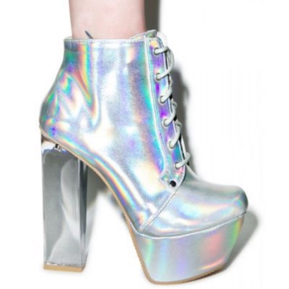 holographic platform heels